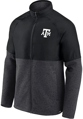 Texas A&M Aggies Mens Charcoal Durable Color Block Medium Weight Jacket