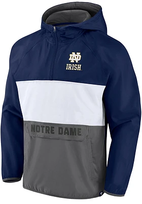 Notre Dame Fighting Irish Mens Navy Blue Victory On Color Block Light Weight Jacket