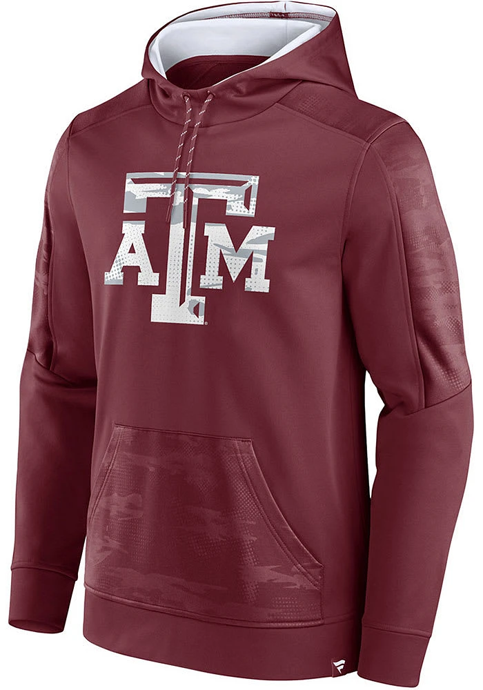 Texas A&M Aggies Mens Maroon On The Ball Camo Hood