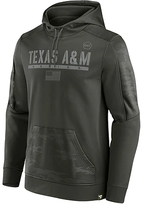 Texas A&M Aggies Mens Olive Guardian OHT Camo Hood