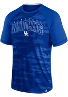 Kentucky Wildcats Blue Arch Outline Camo Raglan Short Sleeve T Shirt