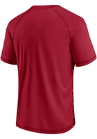 Oklahoma Sooners Crimson Arch Outline Camo Raglan Short Sleeve T Shirt