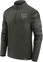 Texas A&M Aggies Mens Olive Guardian OHT Camo Long Sleeve Qtr Zip Pullover