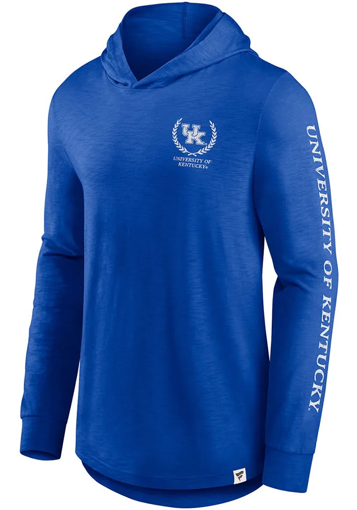 Kentucky Wildcats Mens Blue Photo Finish Lightweight Slub Long Sleeve Hoodie