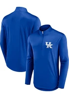 Kentucky Wildcats Mens Blue Poly Fanwear Long Sleeve Qtr Zip Pullover