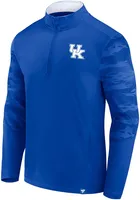 Kentucky Wildcats Mens Blue Ringer LC Camo Long Sleeve Qtr Zip Pullover