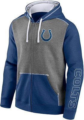 Indianapolis Colts Mens Blue Blocked Long Sleeve Zip