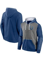 Indianapolis Colts Mens Blue Blocked Long Sleeve Zip