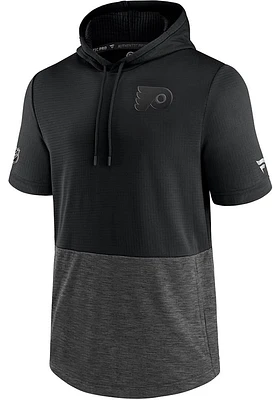 Philadelphia Flyers Black Travel and Training Short Sleeve Hoods