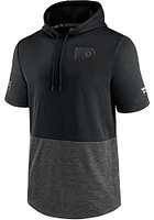 Philadelphia Flyers Black Travel and Training Short Sleeve Hoods