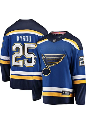 Jordan Kyrou St Louis Blues Mens Blue Home Hockey Jersey