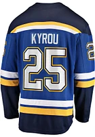 Jordan Kyrou St Louis Blues Mens Blue Home Hockey Jersey