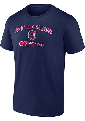 St Louis City SC Navy Blue Heart And Soul Short Sleeve T Shirt