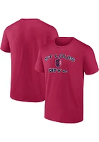 St Louis City SC Red HEART AND SOUL Short Sleeve T Shirt