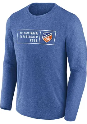 FC Cincinnati Blue STRIPED TEAM Long Sleeve T-Shirt