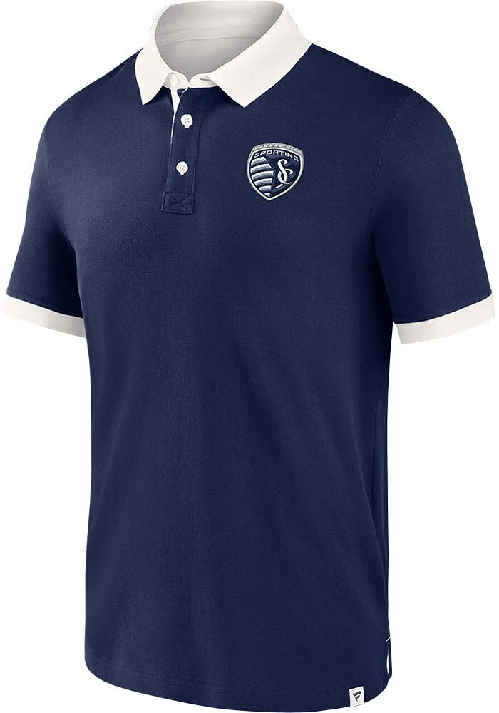 Sporting Kansas City Mens Navy Blue SECOND PERIOD Short Sleeve Polo