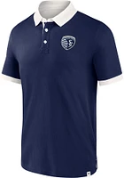 Sporting Kansas City Mens Navy Blue SECOND PERIOD Short Sleeve Polo