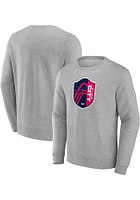 St Louis City SC Mens Grey Primary Logo Long Sleeve Crew Sweatshirt
