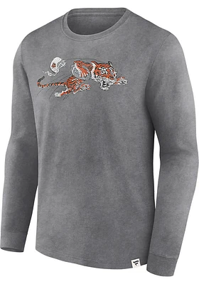 Cincinnati Bengals Black Heritage Snow Wash Long Sleeve Fashion T Shirt