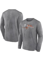 Cincinnati Bengals Black Heritage Snow Wash Long Sleeve Fashion T Shirt