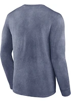 Detroit Tigers Navy Blue Snow Washed Biblend Long Sleeve T Shirt