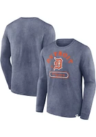 Detroit Tigers Navy Blue Snow Washed Biblend Long Sleeve T Shirt