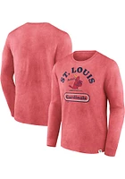 St Louis Cardinals Red Snow Washed Biblend Long Sleeve T Shirt