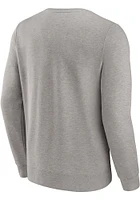 Oklahoma Sooners Mens Grey True Classics Act Fast Long Sleeve Crew Sweatshirt