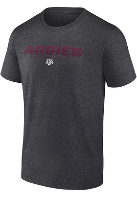 Texas A&M Aggies Charcoal Battle Scars Short Sleeve T Shirt