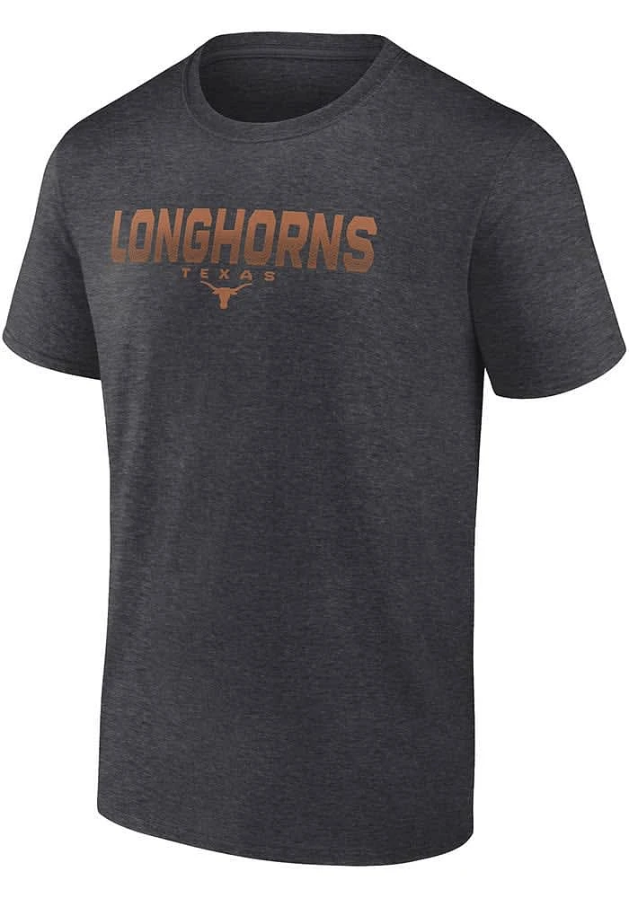 Texas Longhorns Charcoal Battle Scars Short Sleeve T Shirt
