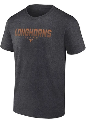 Texas Longhorns Charcoal Battle Scars Short Sleeve T Shirt
