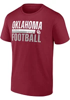 Oklahoma Sooners Crimson On the Game Football Short Sleeve T Shirt