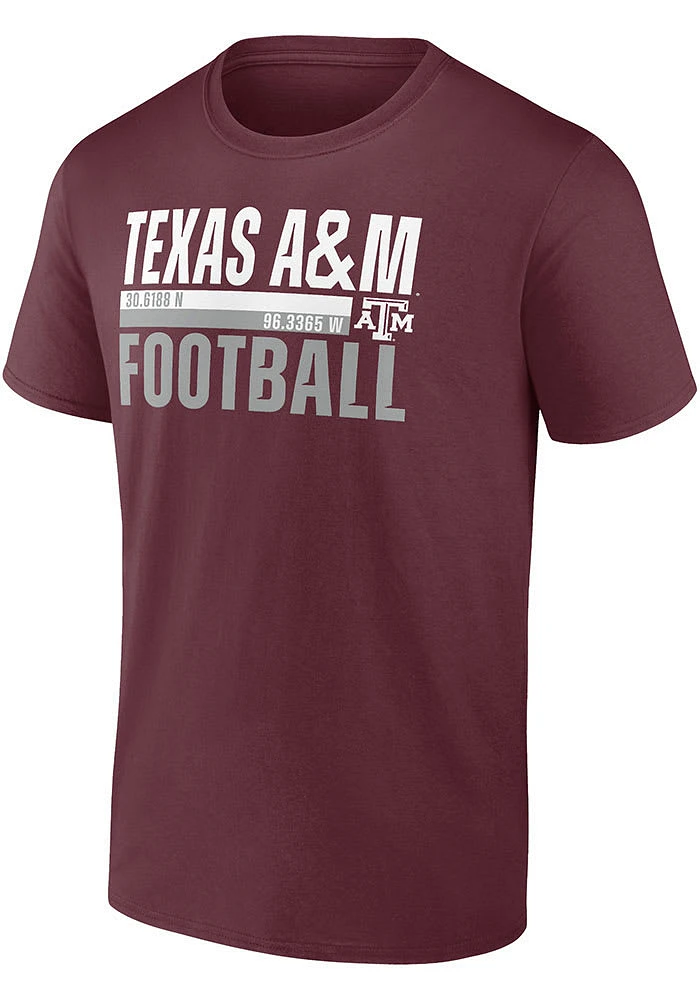 Texas A&M Aggies Maroon On the Game Football Short Sleeve T Shirt