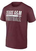Texas A&M Aggies Maroon On the Game Football Short Sleeve T Shirt