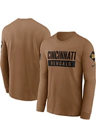 Nike Cincinnati Bengals Brown Salute To Service Long Sleeve T Shirt