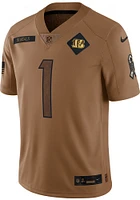 Ja'Marr Chase Nike Cincinnati Bengals Mens Brown Salute To Service Limited Football Jersey