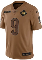 Joe Burrow Nike Cincinnati Bengals Mens Brown Salute To Service Limited Football Jersey