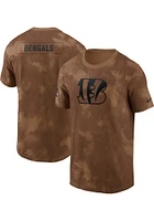 Nike Cincinnati Bengals Brown Salute To Service Sideline Short Sleeve T Shirt