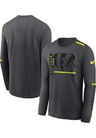 Nike Cincinnati Bengals Charcoal Volt Long Sleeve T Shirt