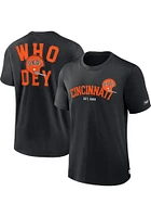 Nike Cincinnati Bengals Black Rewind Slogan Short Sleeve Fashion T Shirt