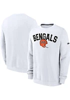 Nike Cincinnati Bengals Mens White Athletic Team Long Sleeve Crew Sweatshirt