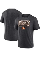 Cincinnati Bengals Charcoal Divided Warp Short Sleeve Fashion T Shirt