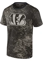 Cincinnati Bengals Black Blackout Tonal Camo Short Sleeve Fashion T Shirt