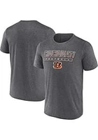 Cincinnati Bengals Charcoal Quick Repeat Short Sleeve T Shirt