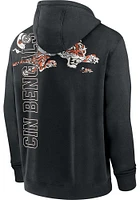 Nike Cincinnati Bengals Mens Black Layered Logo Fashion Hood