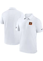 Nike Cincinnati Bengals Mens White Sideline Woven Short Sleeve Polo