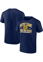 Notre Dame Fighting Irish Navy Blue Modern Stack Short Sleeve T Shirt