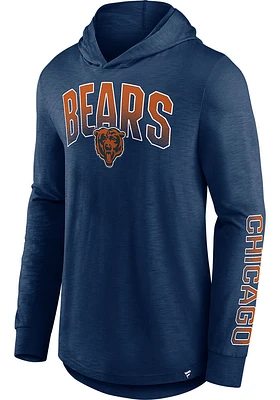 Chicago Bears Mens Navy Blue ICONIC SLUB Fashion Hood