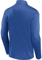 Kentucky Wildcats Mens Blue Poly Heathered Mesh and Solid Long Sleeve 1/4 Zip Pullover