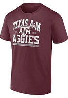 Texas A&M Aggies Maroon Modern Stack Short Sleeve T Shirt